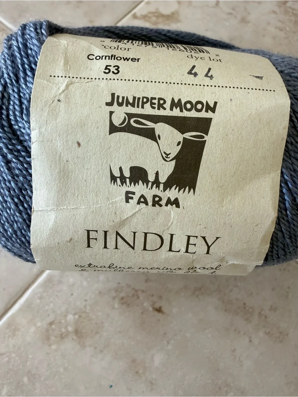 Juniper Moon Farm Merino Wool/Mulberry Silk Blend Yarn - Cornflower Color